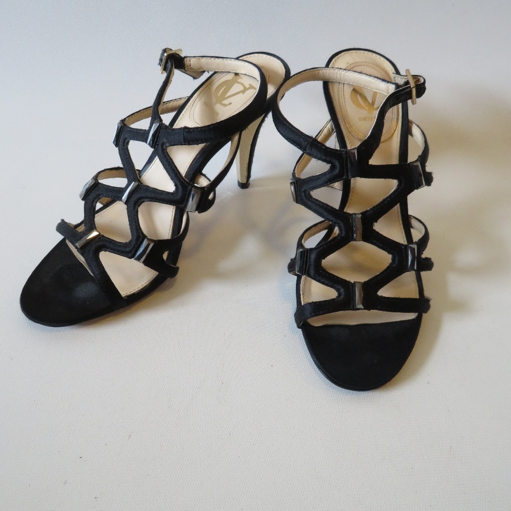VC SIGNATURE STRAPPY EVENING HEELS SHOES 6.5 *